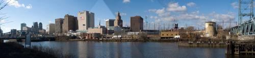 Panorama of Newark from Harrison