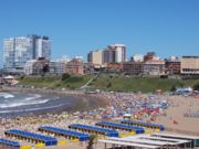 Beach on the Atlantic Ocean, Mar del Plata.