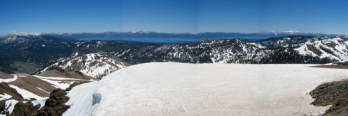 Panorama of Lake Tahoe from Squaw Valley.