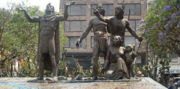 Public statue commemorating the foundation of Tenochtitlan