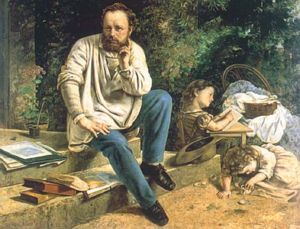 Proudhon and his children, by Gustave Courbet, 1865