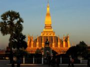 Pha That Luang in Vientiane, the national symbol of Laos.