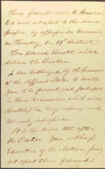 David Wills's letter inviting Abraham Lincoln to make a few remarks, noting that Edward Everett would deliver the oration.