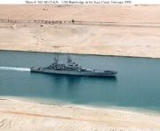  USS Bainbridge, an American warship in the Suez Canal