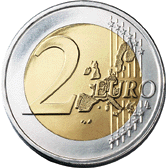 The old reverse side for €2 coins minted before 2007.