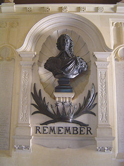 Memorial to Charles I at Carisbrooke Castle, Isle of Wight