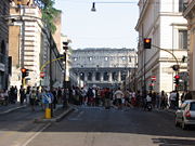 Today, the Colosseum is a common background in the busy metropolis that is modern Rome.