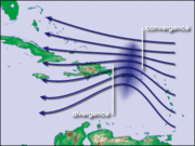 Waves in the trade winds in the Atlantic Ocean—areas of converging winds that move along the same track as the prevailing wind—create instabilities in the atmosphere that may lead to the formation of hurricanes.