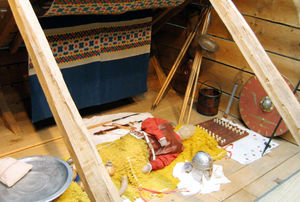 Reconstructed model of the burial-chamber. Alternate view.