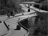 Like most of the former colonies of the British Empire, India has left-hand traffic. This is the Mumbai-Pune Expressway.