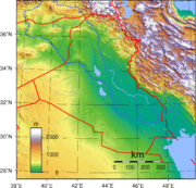 Topography of Iraq