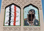 Downtown Baghdad monument of Saddam Hussein vandalized by Iraqis shortly after the invasion of Coalition forces in April 2003.