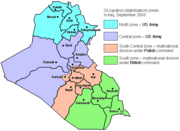 Occupation zones in Iraq after invasion.