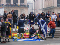 The Tartan Army in Milan, Italy