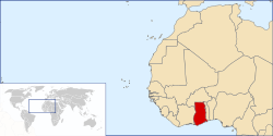 Location of Accra, Ghana