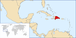 Location of the Dominican Republic