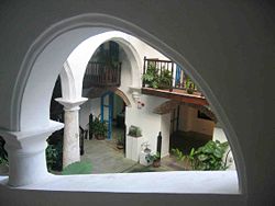 The courtyard of one of the free museums in Havana, the 'Casa de Sim�n Bol�var'