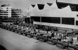 A tractor factory in Chelyabinsk in the Soviet Union circa 1930.