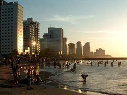 Tourists in Cartagena.