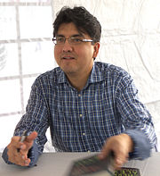 Award-winning Spokane / Coeur d'Alene author, film director, and social critic, Sherman Alexie.