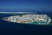 Mal�, the capital of the Maldives.