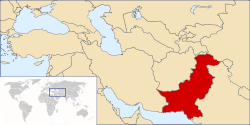 Location of Pakistan