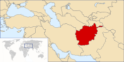 Location of Afghanistan