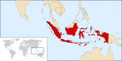 Location of Indonesia