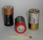 1.5 V C-cell batteries