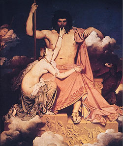 "Jupiter et Th�tis" by Jean Ingres, 1811.