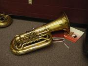 Tuba with four rotary valves.