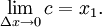 \lim_{\Delta x \to 0} c = x_1.