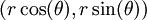 (r\cos(\theta),r\sin(\theta))\,