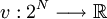 v:2^N\longrightarrow\mathbb{R}