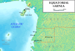 Map of Equatorial Guinea