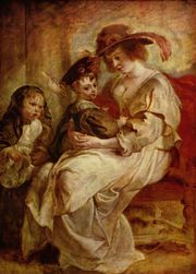 H�l�ne Fourment with two of her children, c. 1636.