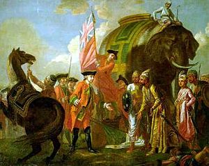 Robert Clive's victory at the Battle of Plassey established the Company as a military as well as a commercial power.