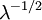 \lambda^{-1/2}\,