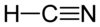 Chemical structure of hydrogen cyanide