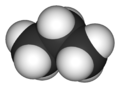 3D model of a propane molecule