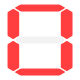 Usual appearance of the digit zero on seven-segment displays