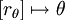 \left[r_\theta\right]\mapsto\theta