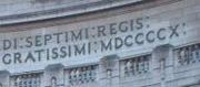 An inscription on Admiralty Arch, London. The numeral translates to 1910.