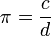  \pi = \frac{c}{d} 