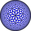 A uniform tiling of the hyperbolic plane