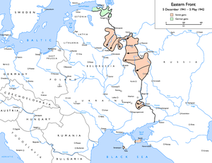 The Soviet winter counter-offensive, 5 December 1941 to 7 May 1942:�����Soviet gains �����German gains