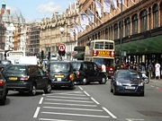 Traffic congestion on the A4 part of the extended zone.