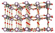 Triuranium octaoxide (diagram pictured) and uranium dioxide are the two most common uranium oxides.