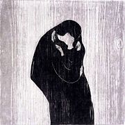 Woodcut print by Edvard Munch.