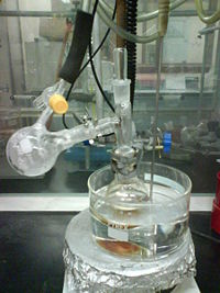 Dimethyl sulfoxide usually boils at 189 �C. Under a vacuum, it distills off into the receiver at only 70 �C.